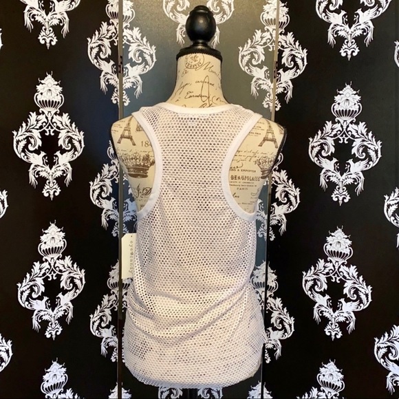 ๐ NWT! Cute White Mesh Tank! - Picture 3 of 5